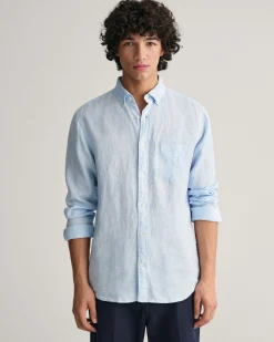 Regular Fit Houndstooth Linen Shirt