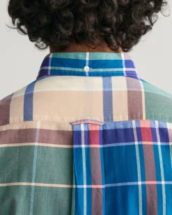 Regular Fit Indigo Madras Shirt
