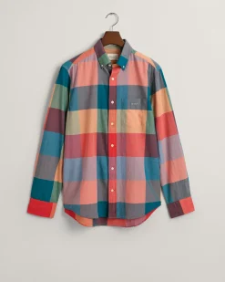 Regular Fit Indigo Madras Shirt