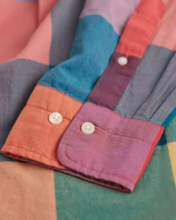 Regular Fit Indigo Madras Shirt