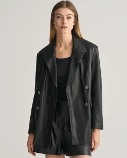 Regular Fit Leather Blazer