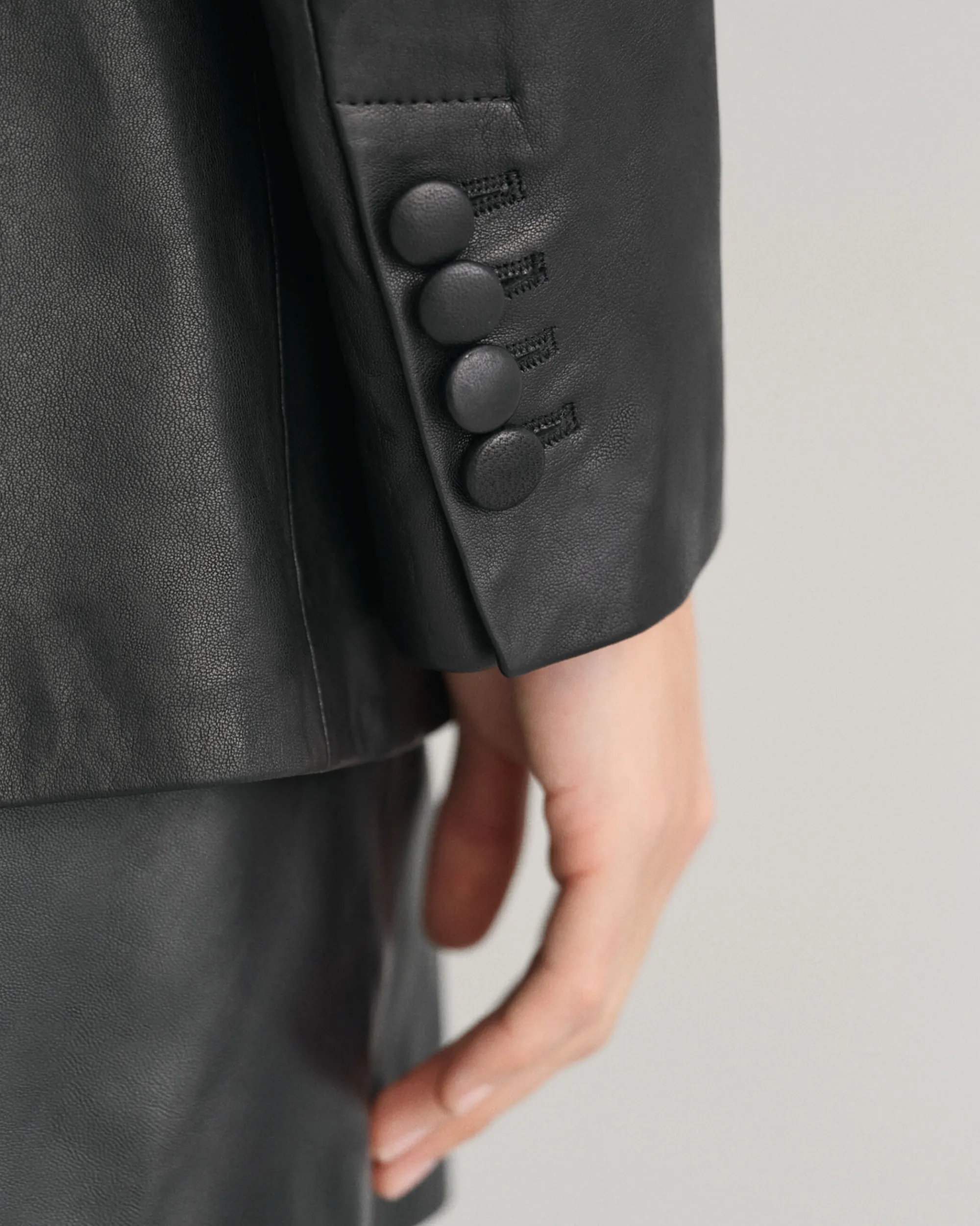 Regular Fit Leather Blazer