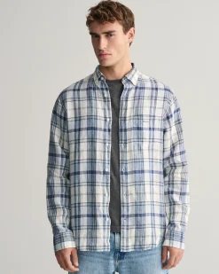 Regular Fit Madras Linen Shirt
