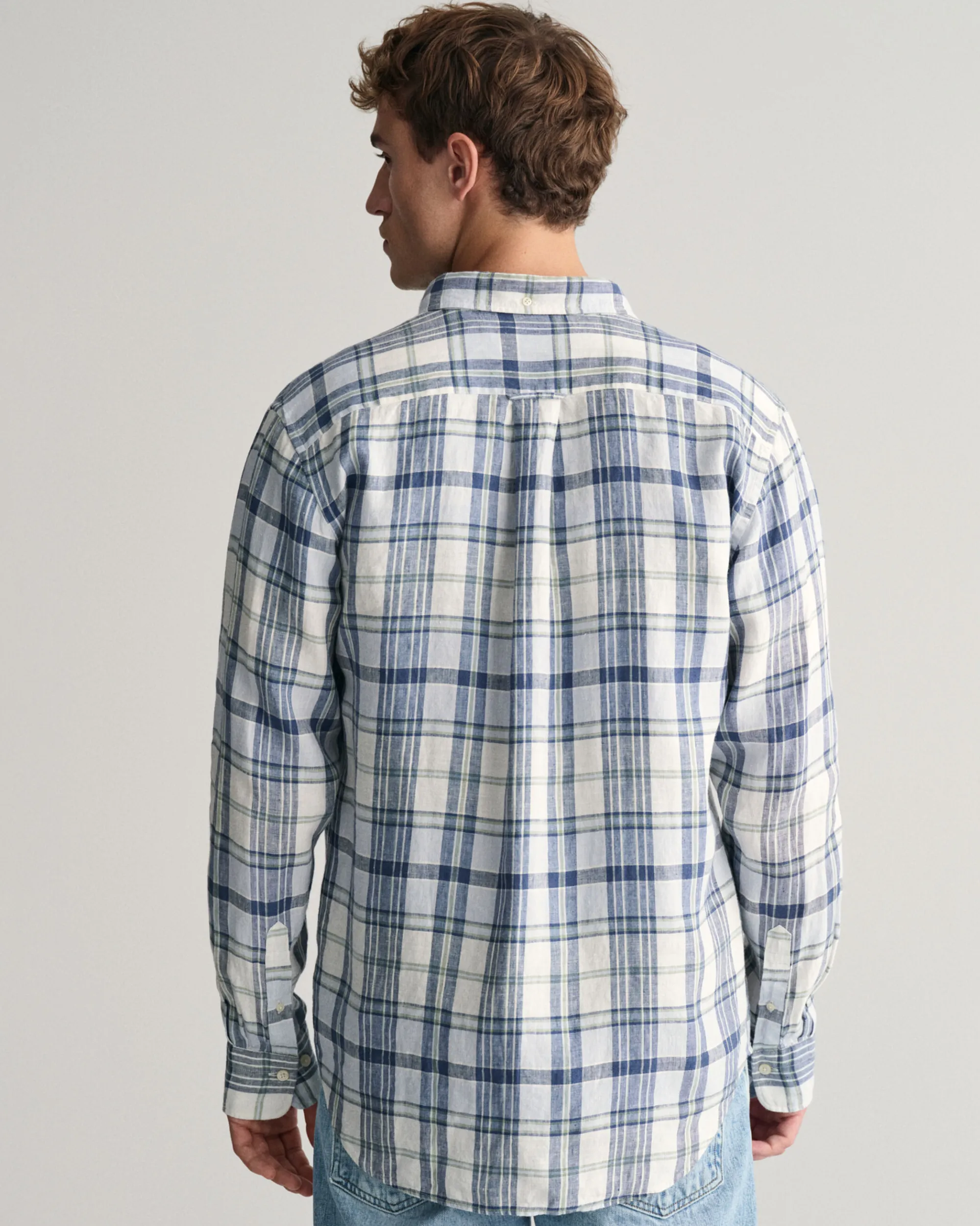 Regular Fit Madras Linen Shirt