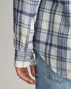 Regular Fit Madras Linen Shirt