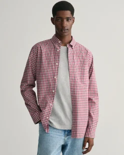 Regular Fit Micro Checked Poplin Shirt