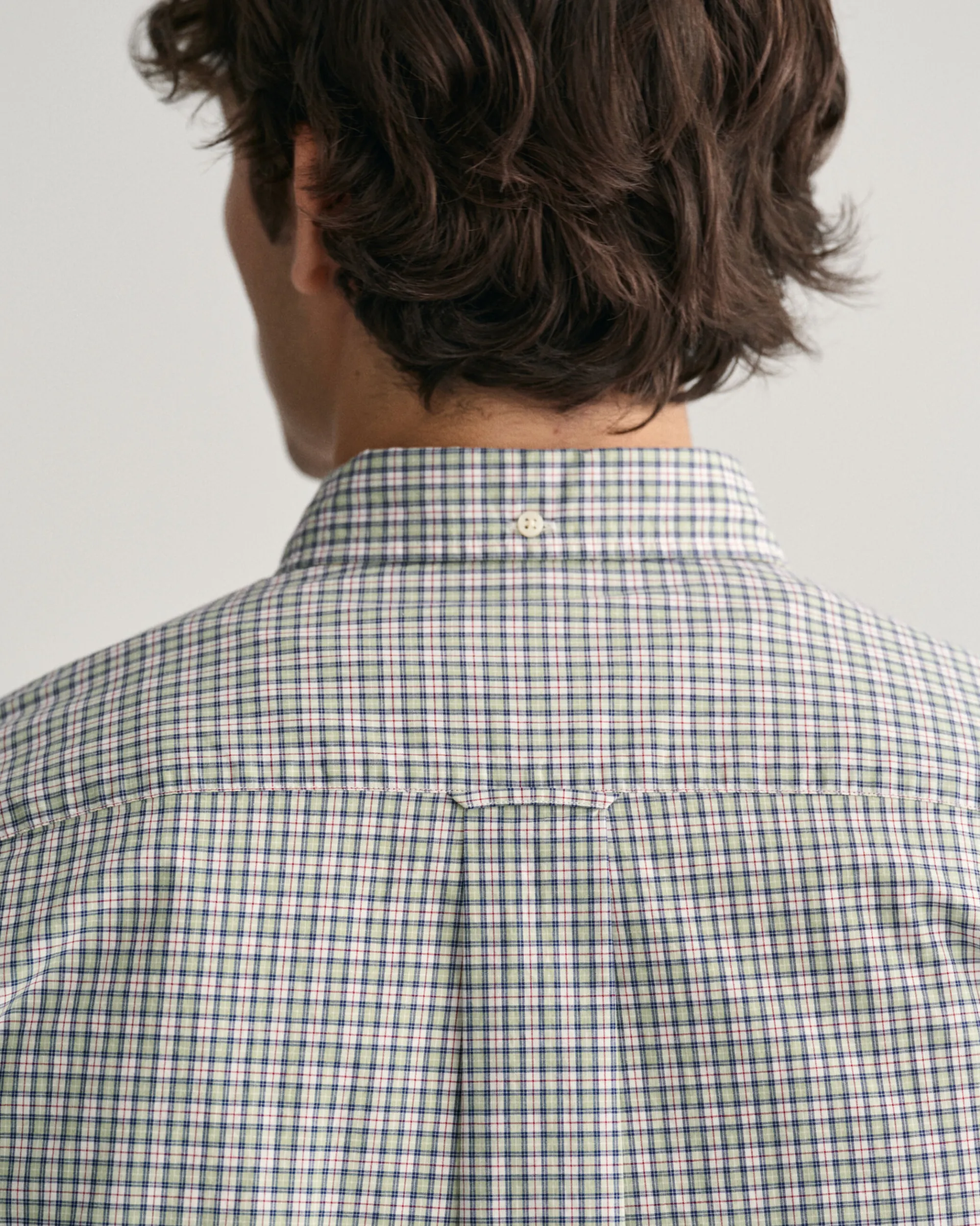 Regular Fit Micro Checked Poplin Short Sleeve Shirt