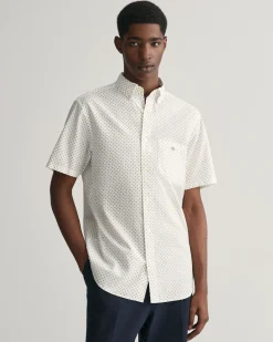 Regular Fit Micro Print Short Sleeve Shirt