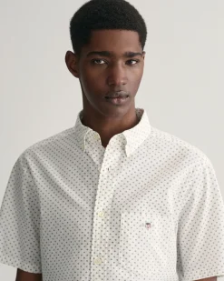 Regular Fit Micro Print Short Sleeve Shirt