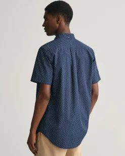 Regular Fit Micro Print Short Sleeve Shirt