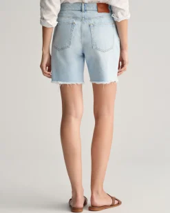 Regular Fit Mid Length Denim Shorts