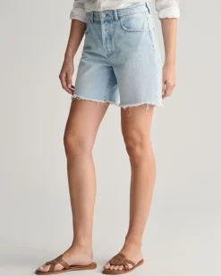 Regular Fit Mid Length Denim Shorts