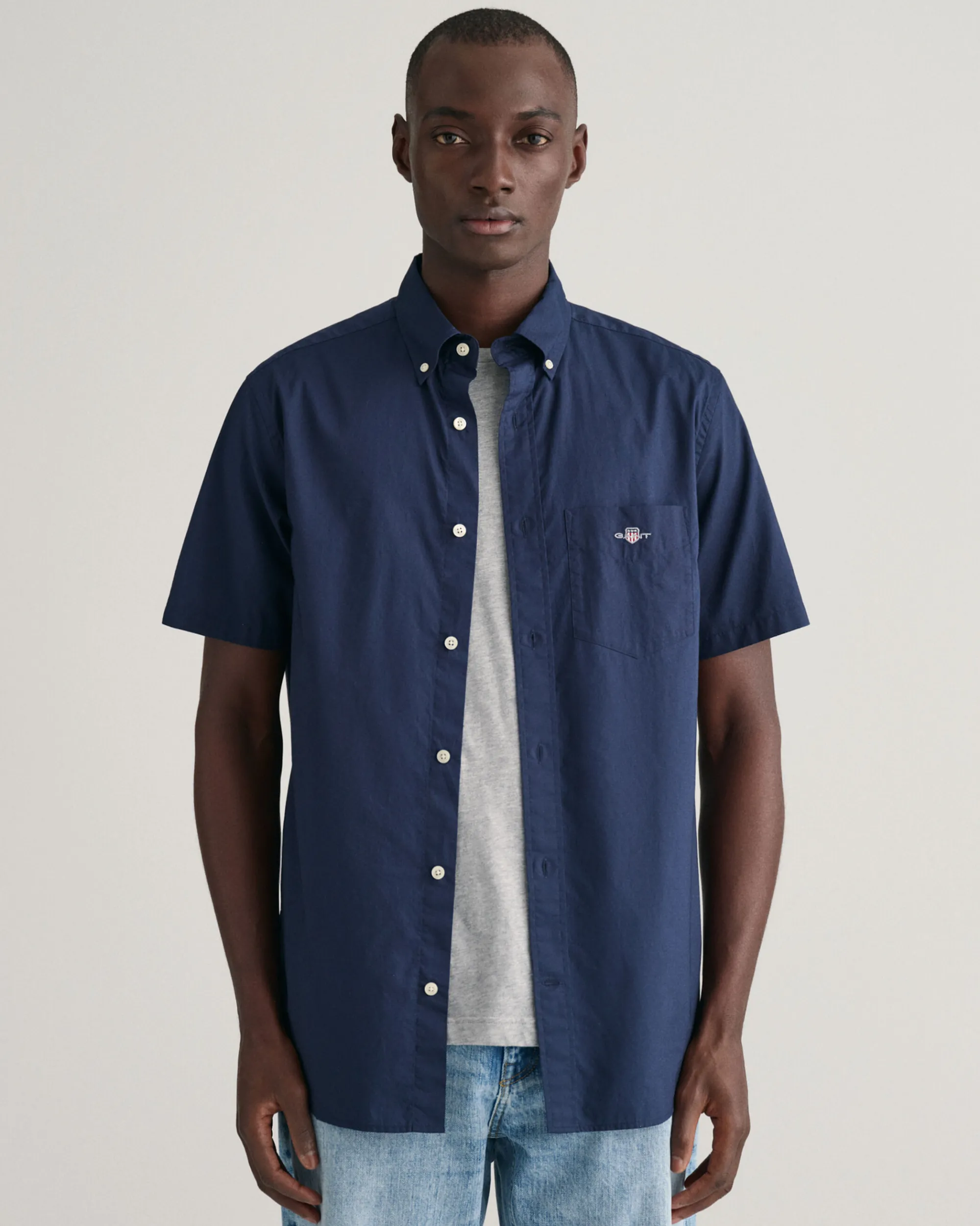 Regular Fit Poplin Short Sleeve Shirt