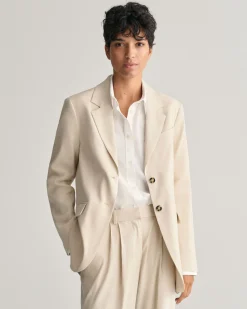 Regular Fit Stretch Linen Blazer