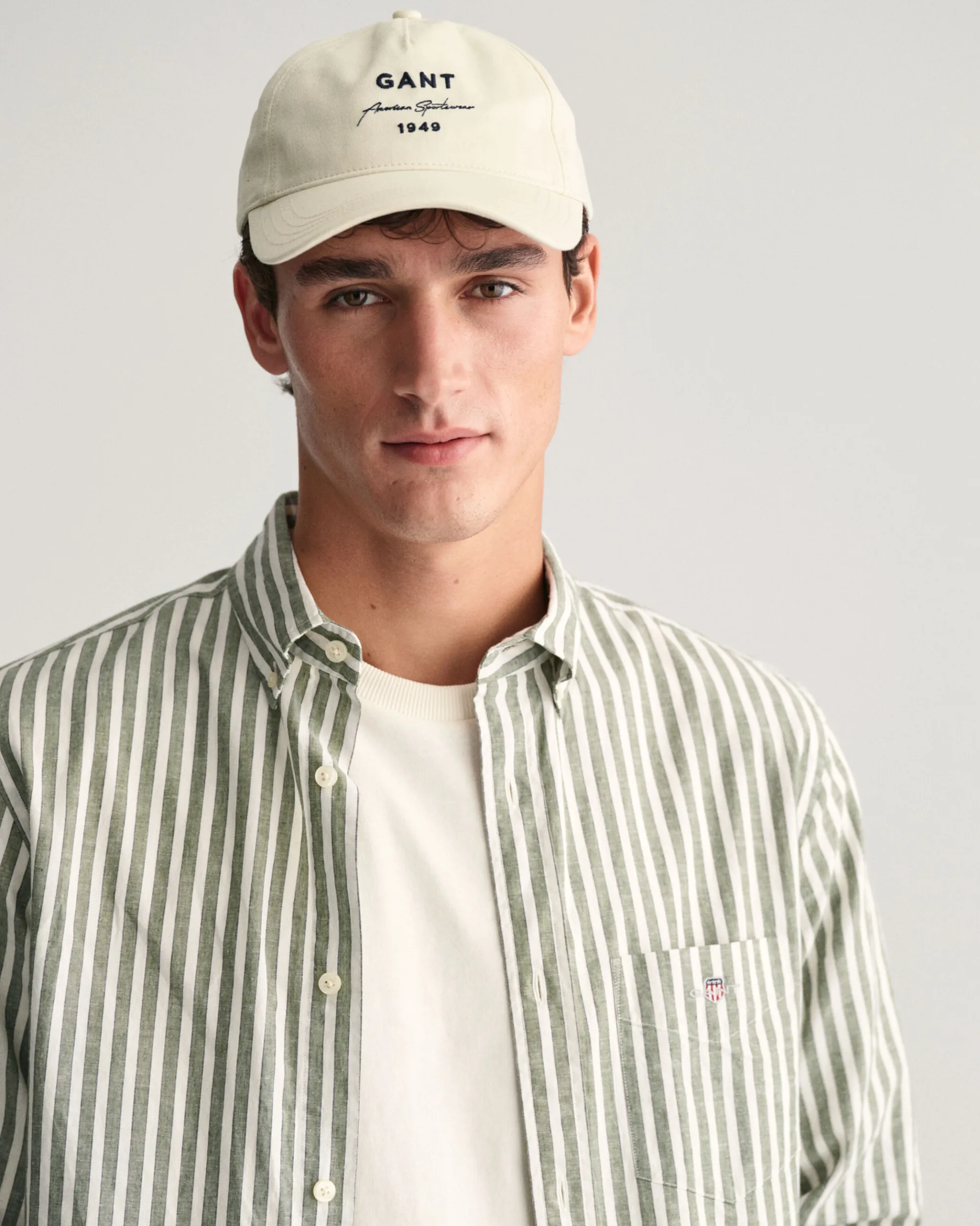 Regular Fit Striped Cotton Linen Shirt