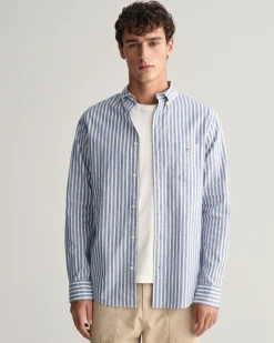 Regular Fit Striped Cotton Linen Shirt