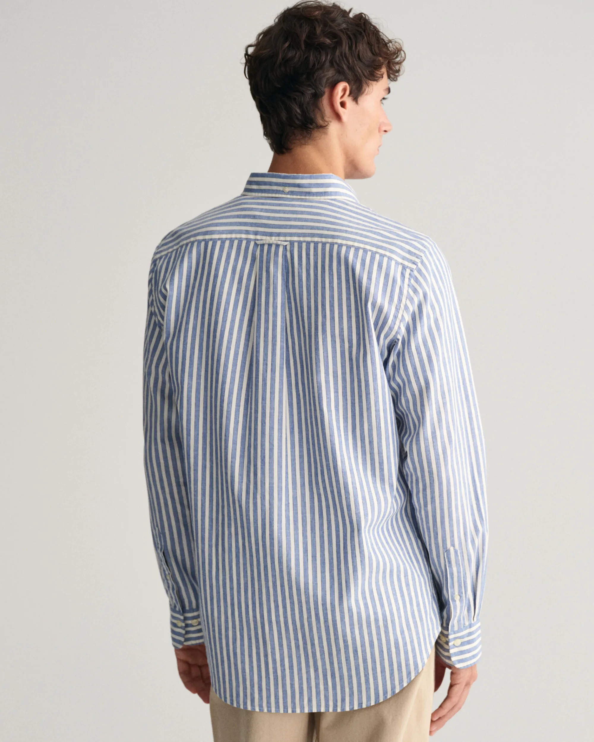 Regular Fit Striped Cotton Linen Shirt