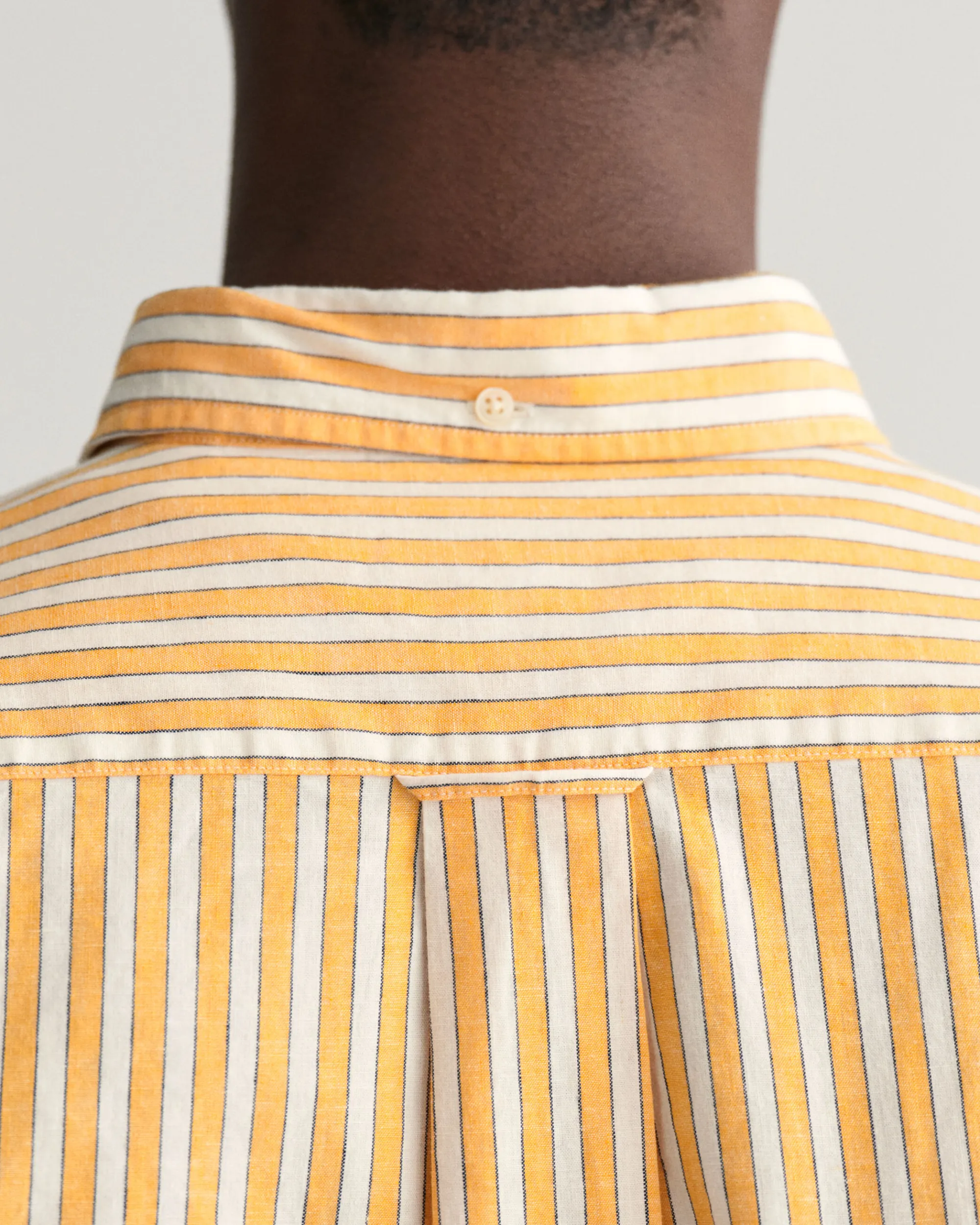 Regular Fit Striped Cotton Linen Short Sleeve Shirt