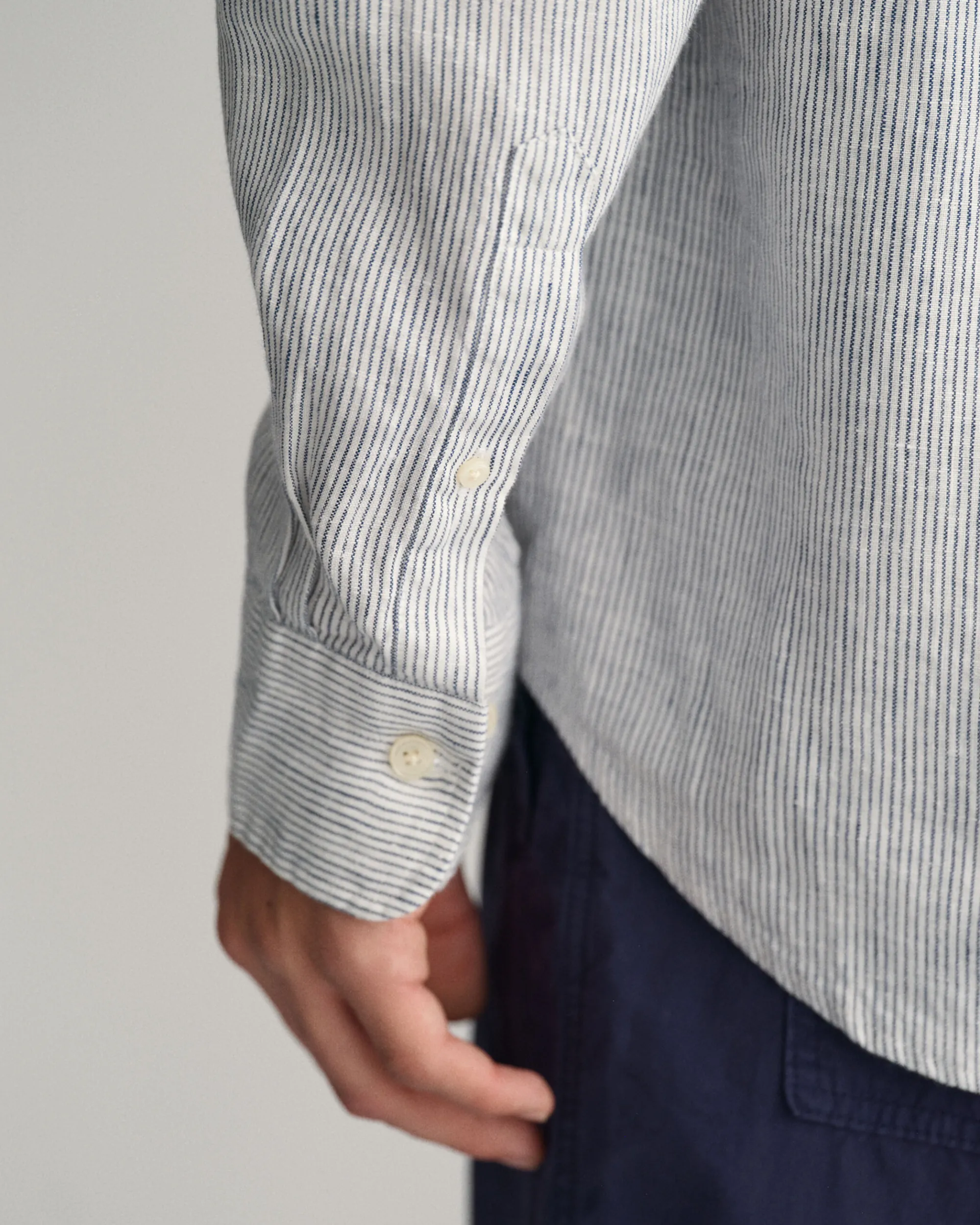 Regular Fit Striped Linen Shirt