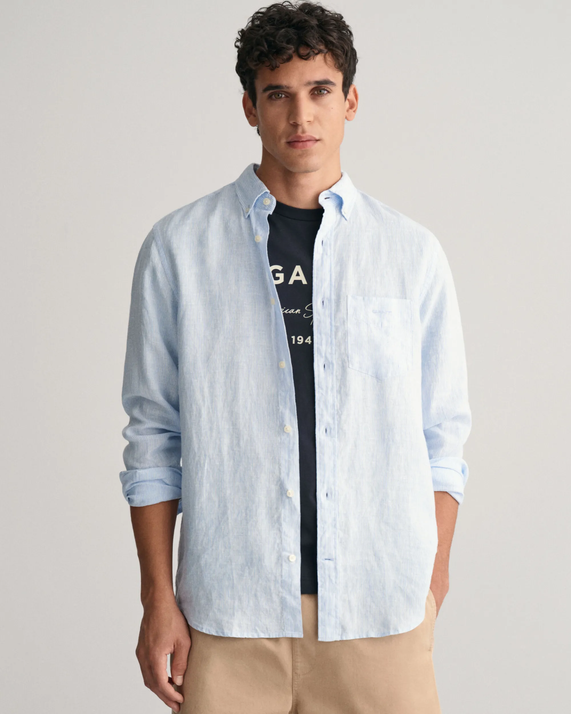Regular Fit Striped Linen Shirt