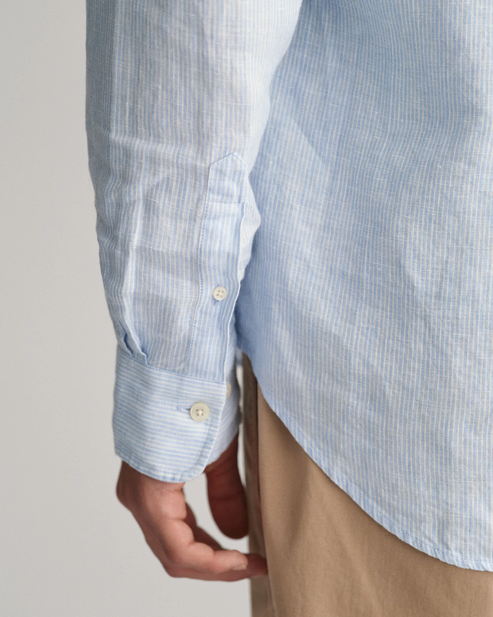 Regular Fit Striped Linen Shirt