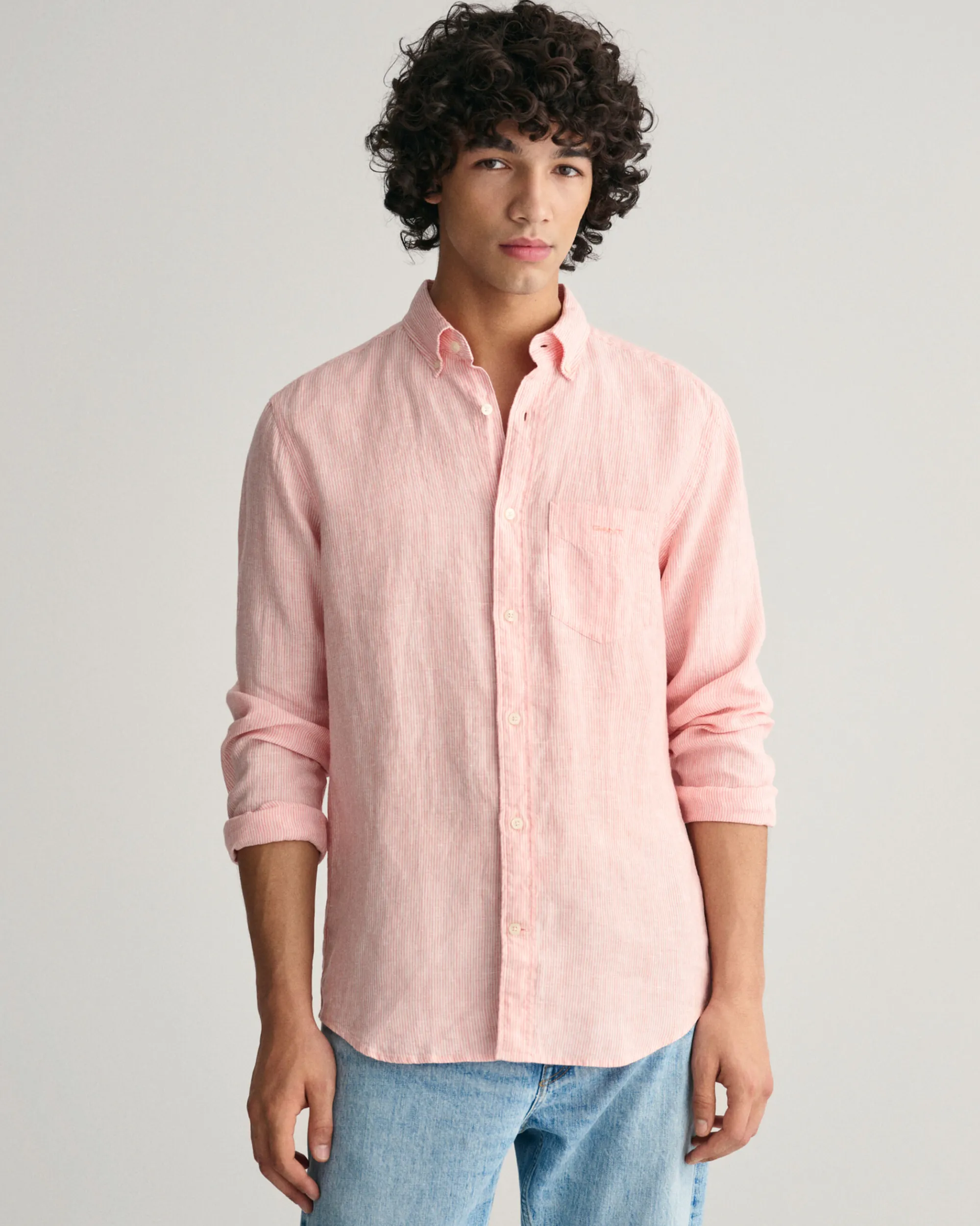 Regular Fit Striped Linen Shirt