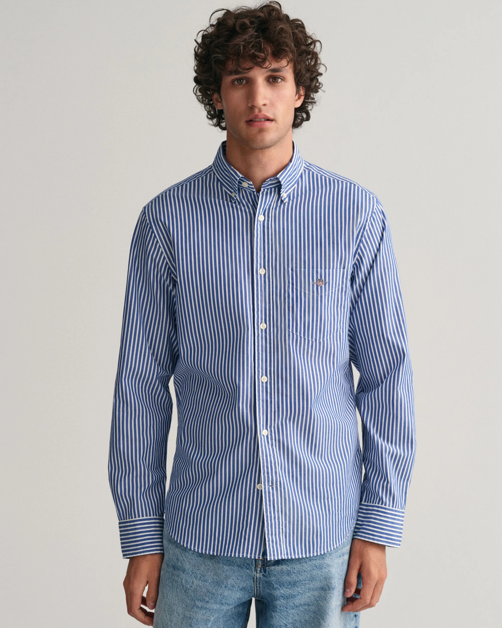 Regular Fit Striped Poplin Shirt