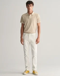 Regular Fit White Jeans