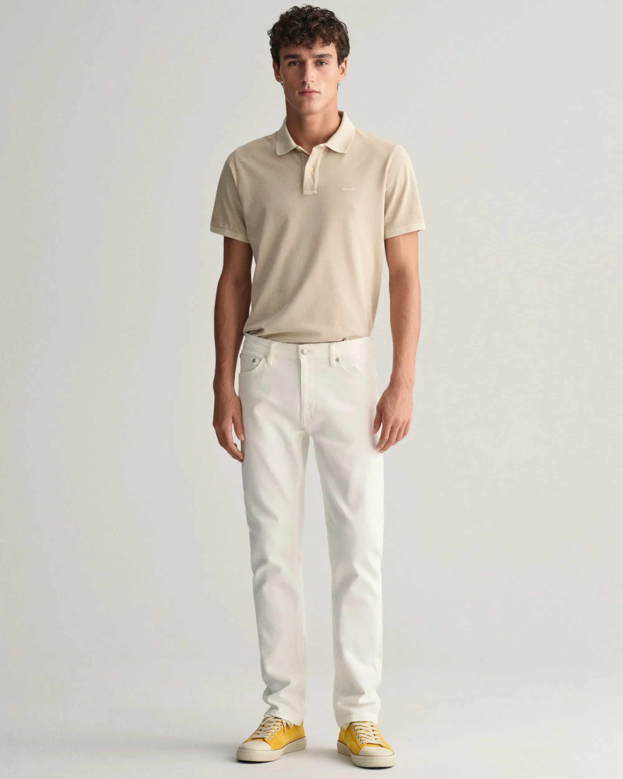 Regular Fit White Jeans