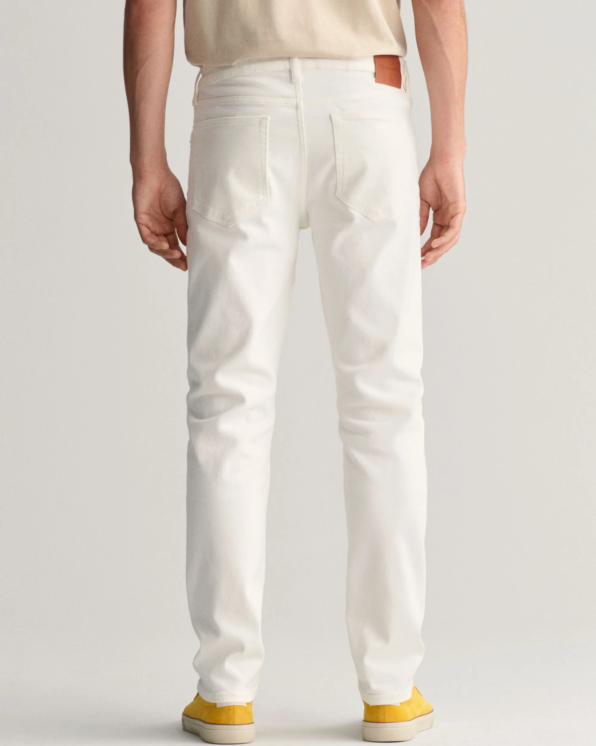 Regular Fit White Jeans