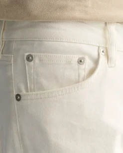 Regular Fit White Jeans