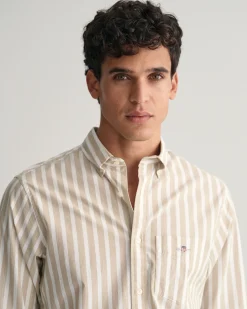 Regular Fit Wide Striped Poplin Shirt