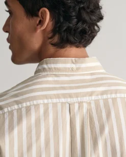 Regular Fit Wide Striped Poplin Shirt