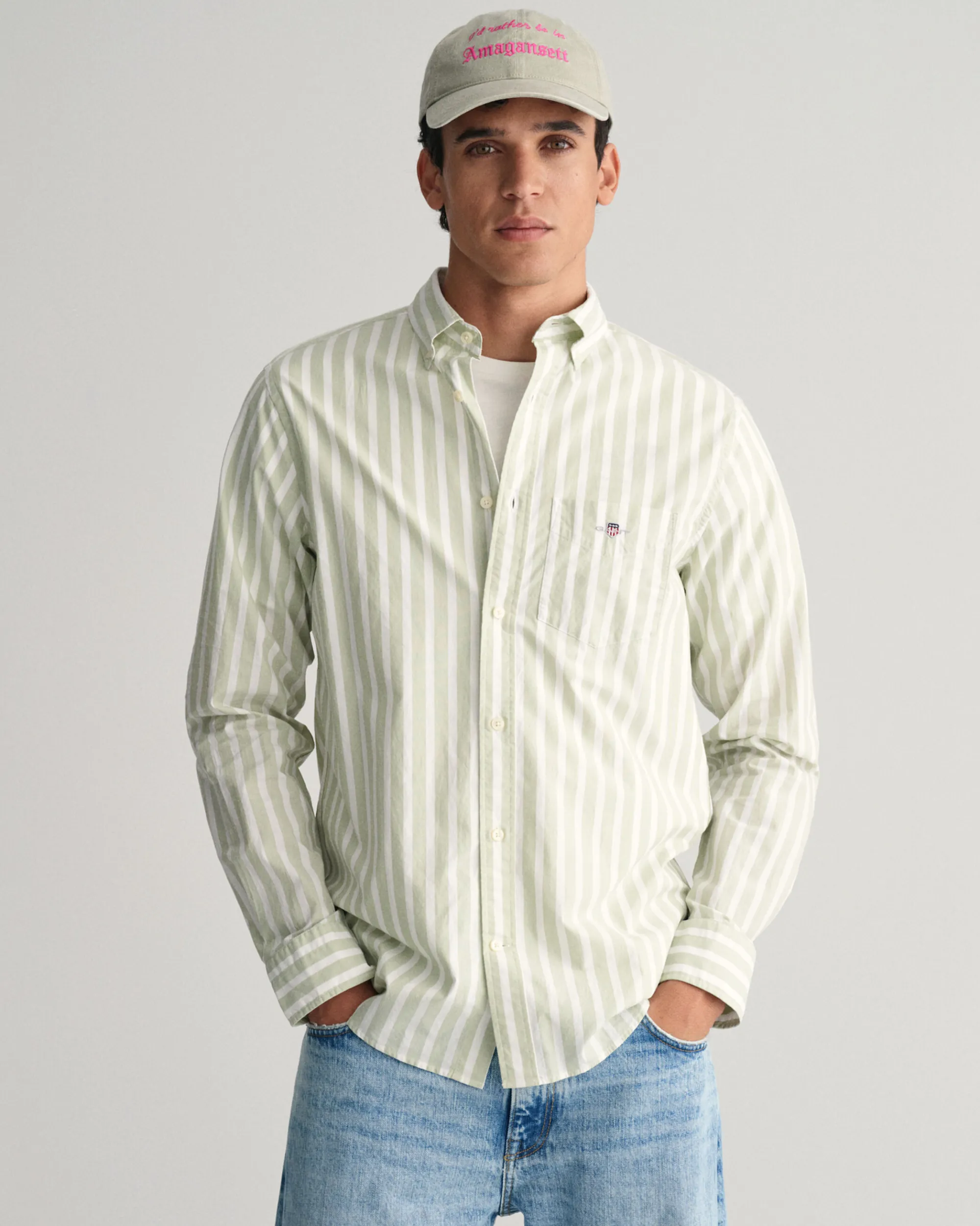 Regular Fit Wide Striped Poplin Shirt