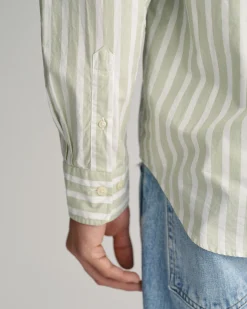 Regular Fit Wide Striped Poplin Shirt