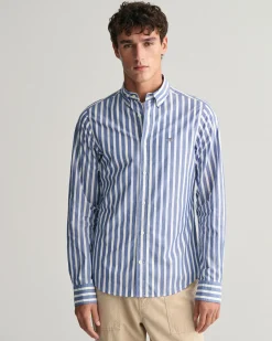 Regular Fit Wide Striped Poplin Shirt