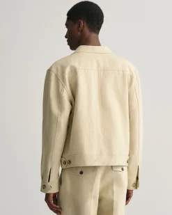 Relaxed Fit Cotton Linen Suit Jacket