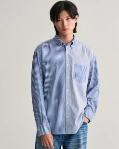 Relaxed Fit Dragon Crest Poplin Shirt