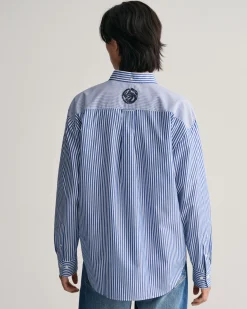 Relaxed Fit Dragon Crest Poplin Shirt