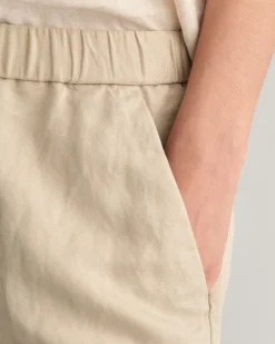 Relaxed Fit Linen Blend Pull-On Shorts