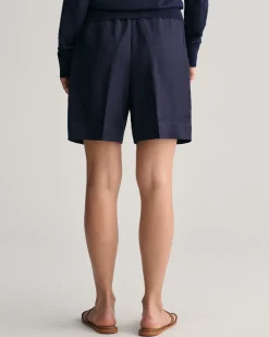 Relaxed Fit Linen Blend Pull-On Shorts