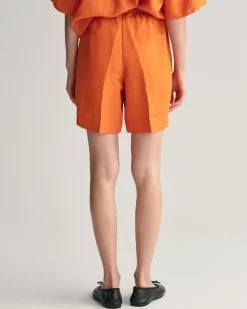 Relaxed Fit Linen Blend Pull-On Shorts