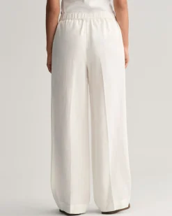 Relaxed Fit Linen Blend Pull-On Pants