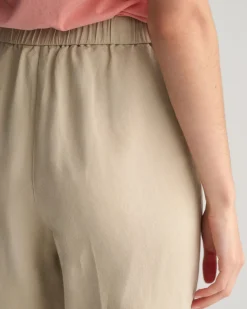 Relaxed Fit Linen Blend Pull-On Pants