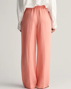 Relaxed Fit Linen Blend Pull-On Pants