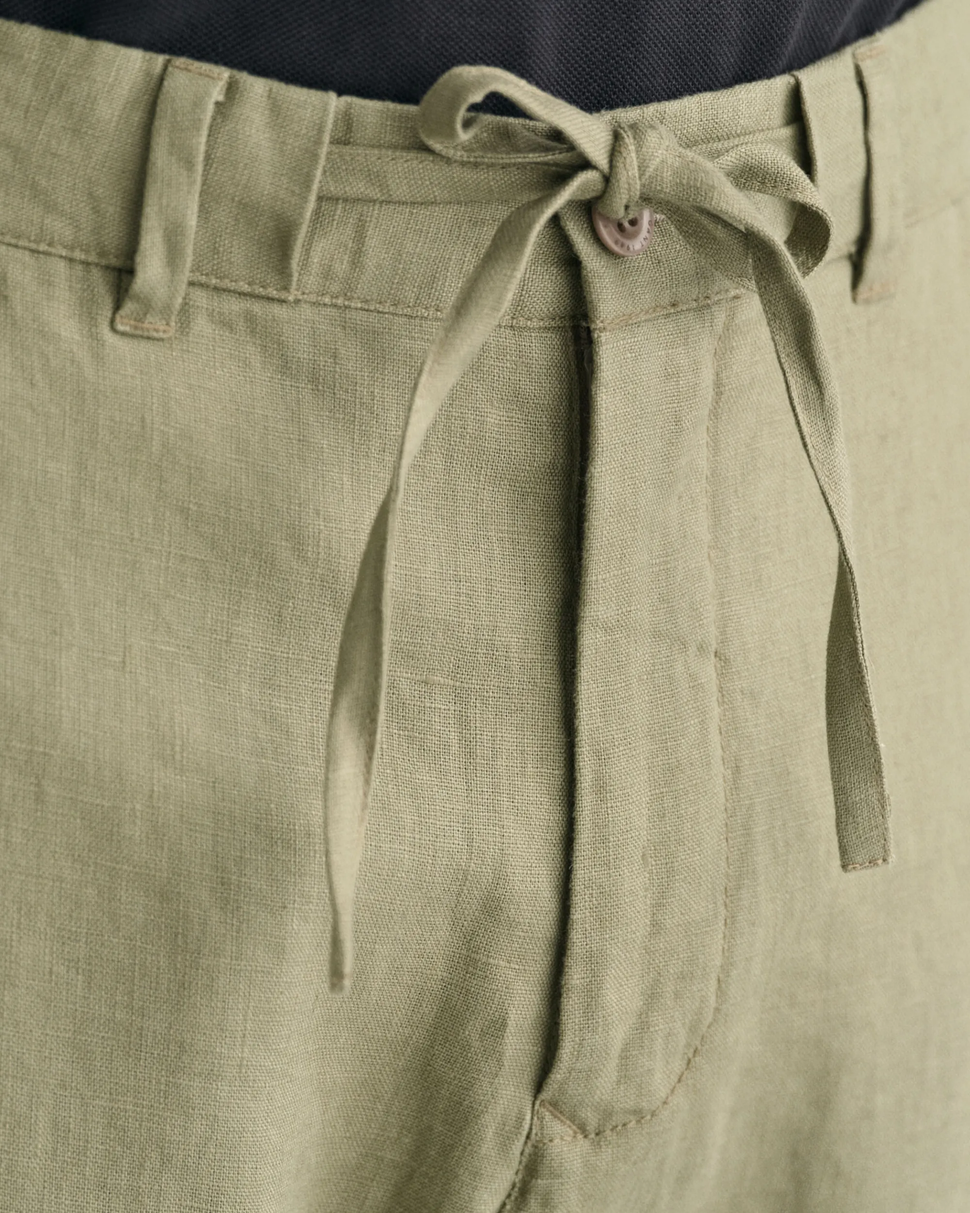Relaxed Fit Linen Drawstring Pants