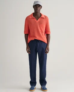 Relaxed Fit Linen Drawstring Pants