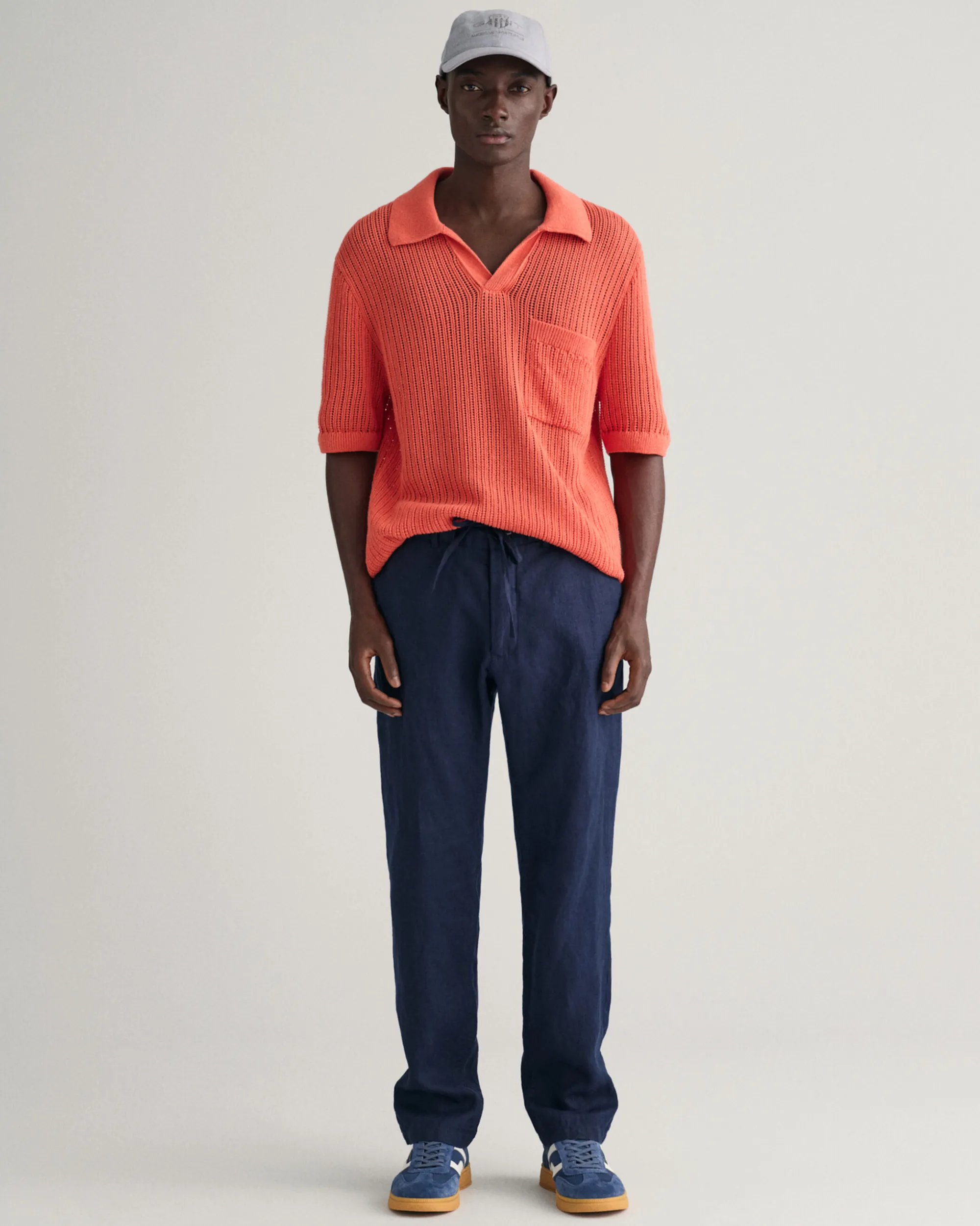 Relaxed Fit Linen Drawstring Pants