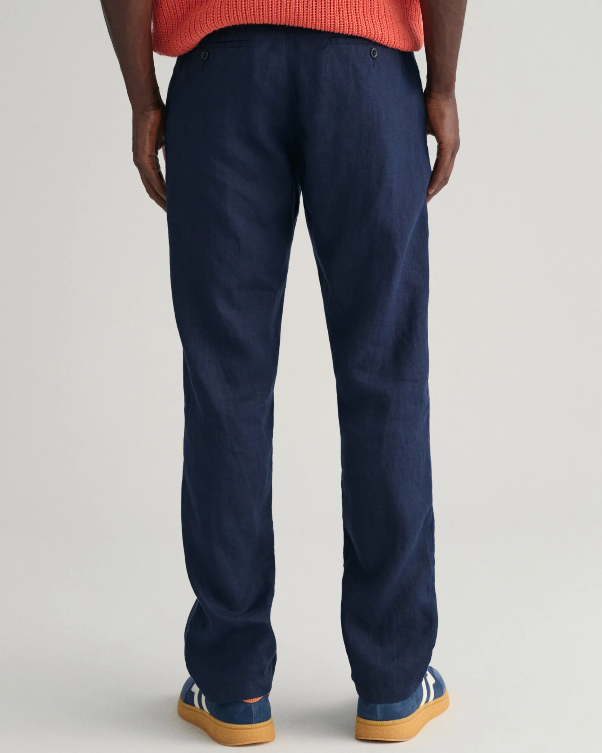 Relaxed Fit Linen Drawstring Pants