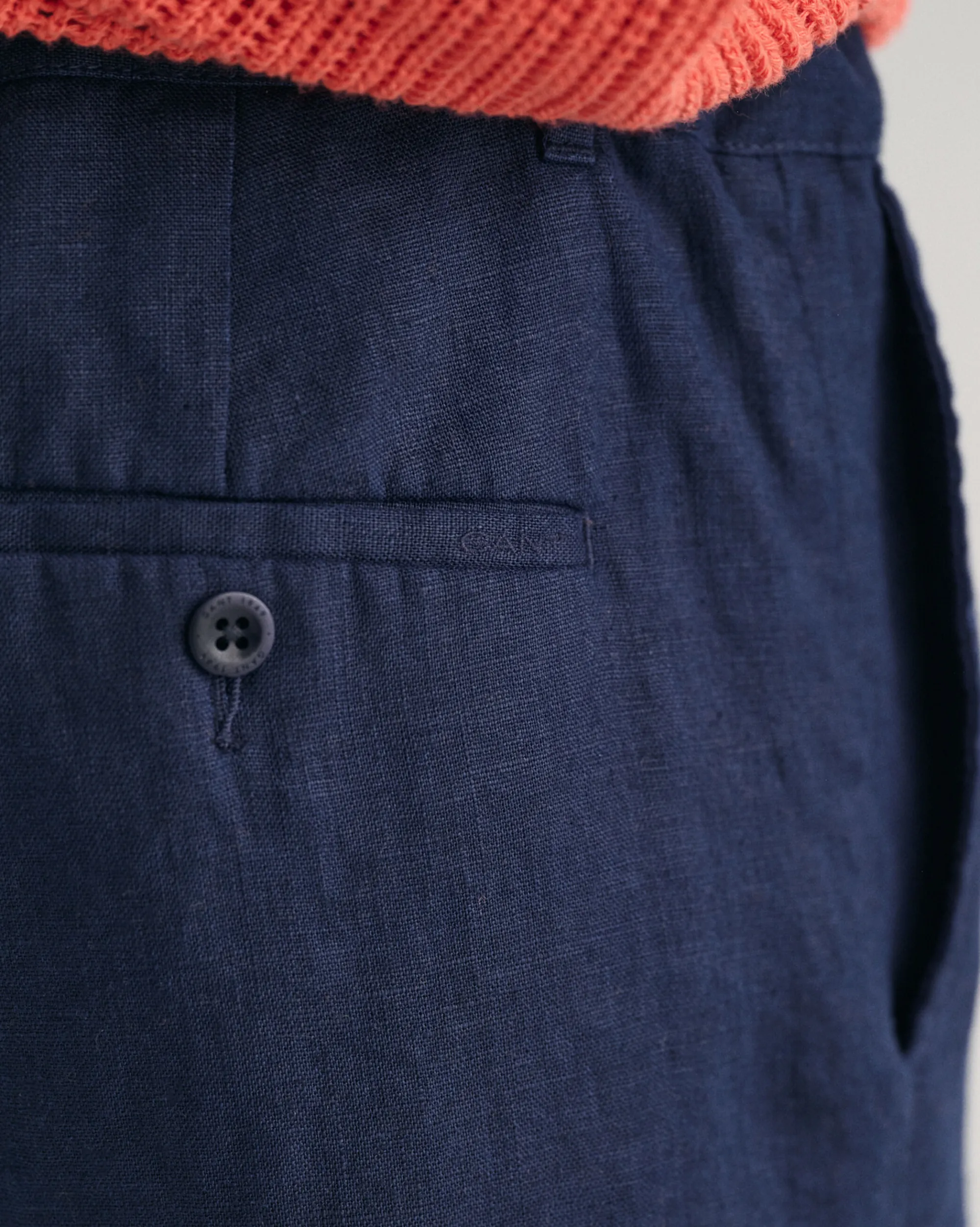 Relaxed Fit Linen Drawstring Pants